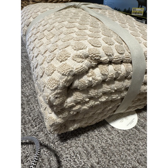 Threshold Performance Plus Textured Dot Bath Towel Set Khaki 6pc BRAND NEW W TAG - Picture 8 of 8